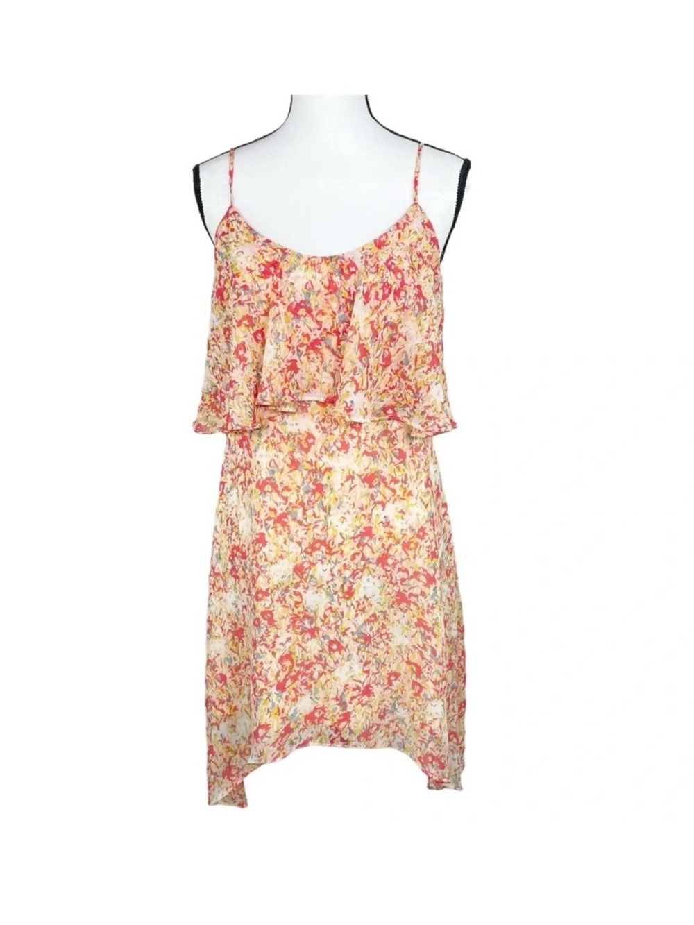 BCBGeneration Floral Print Dress in Pink and Yellow XS